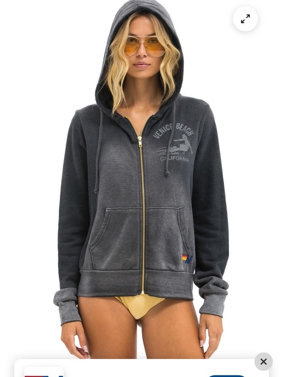 Aviator Nation Tops - Aviator Nation/Faded Smoke/Venice Surfer Zip Hoodie/NEW! SEALED! NEVER WORN! XXL
